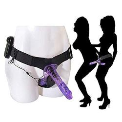 Adjustable Straps Perfect Size Adult Men Hollow Strap On Silicone Empty fits Most Men and Women - Purple