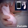 Wireless Wand Massager, Waterproof Powerful Mini Cordless Wand Massaging with 8 Vibrations, Silicone Compact Rechargeable Power Massager(Pink)