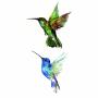 WYUEN 12 PCS Hummingbirds Temporary Tattoo Sticker for Women Men Fashion Body Art Adults Waterproof Hand Fake Tatoo 9.8X6cm (FW12-24)