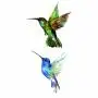 WYUEN 12 PCS Hummingbirds Temporary Tattoo Sticker for Women Men Fashion Body Art Adults Waterproof Hand Fake Tatoo 9.8X6cm (FW12-24)