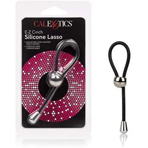 CalExotics EZ Cinch Silicone Lasso Ring – Enhancer Pleasure Ring Sex Toy - Enhancement Cock Ring - Adult Stimulating Toys for Men and Couples – Black CalExotics EZ Cinch Silicone Lasso Ring – Enhancer Pleasure Ring Sex Toy - Enhancement Cock Ring - Adult Stimulating Toys for Men and Couples – Black