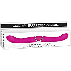 Evolved Novelties Coupled Love Silicone Rechargeable Double Ended Pink Vibrator