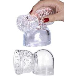 Massage Accessories Massager Attachment Head Caps Attachments Silicone Accessory -Two Different Styles (Clear)