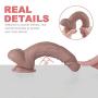 Dildo Sex Toy for Women, SHEQU 8.6inch Realistic Penis Cock with Suction Cup Silcone Dong with Balls Adult Toys for Vaginal G-spot and Anal Masturbation Waterproof