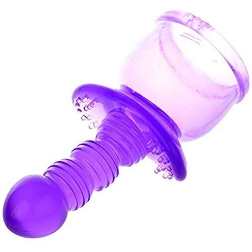 Massager Attachment Massage Accessories Silicone Accessory Attachments (Purple)