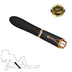 Wireless Handheld Vibrating Massage Magic Wand Upgraded Powerful Vibrate Wand Massager with 10 Frequency Vib - Pen Shape-USB Rechargeable Handheld Vibrator Black by Dwoon