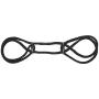 Doc Johnson Japanese Style Bondage - 100% Cotton Wrist or Ankle Cuffs - Quick, Easy Use and Removal, Black