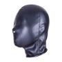 Leather Bondage Mask,Black Full Face Breathable Restraint Head Hood for Adults Sex Toys BDSM Abused Binding Hood
