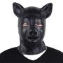 Latex Bondage Fetish Mask Full Face Breathable Restraint Head Hood Sex Toys