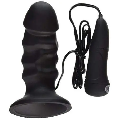 Nasswalk Ram Pulsating Butt Plug Waterproof, Black, 4 Inch