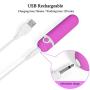 Bullet Vibrator, Wand Massager Powerful for Women Couple with 10 Modes Waterproof Rechareable, Purple Adult Toys