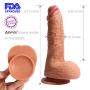 ANFEI Hyper Realistic Dildos, FDA Approved Dual Density Liquid Silicone Adult Toys 9 Inch G-Spot Premium Penis Dong with Suction Cup, Sex Toy for Female Masturbation