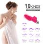 Powerful Bullet Vibrator with 3 Silicone Finger Sleeves, Adorime Rechargeable Clitoral Stimulation Vibrating Sex Toys for Women, Mini Clit Anal Stimulator Massager for Sex for Foreplay
