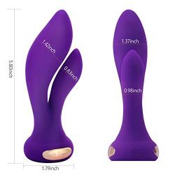 IMO Vibrating G-spot Rabbit Massager - Dual Motors Stimulation Vibrator - Quiet yet Powerful - Rechargeable & Waterproof - Best for Women or Couples (Purple)