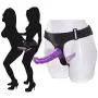 Strap on Dildo Double Dongs with Adjustable Harness G Spot Massager for Lesbian Female Sex Toy (Purple) Strap on Dildo Double Dongs with Adjustable Harness G Spot Massager for Lesbian Female Sex Toy (Purple)