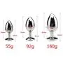 Guiseniour 3pcs Metal Ainal Plug Massager Buttt Stimulation Adullt Six Toys Fo Women Men