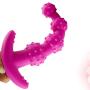 Guiseniour 10 Frequency Tremor Vibrantion Anell Plug Prosteite Massage Masturabetion Device Soft Silicone Beads Adult Six Toys Buttt Plug for Women Men