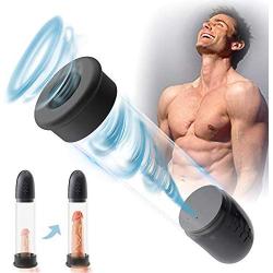 Male Penis Vacuum Pump,Enhancement Pumps with 4 Suction Intensities Automatic Enlargement Masturbator with Quiet Sucking for Stronger Bigger Erections Rechargeable Training Device with Privacy Packag