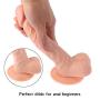 Aixidd PVC Waterproof Tools for Women with Strong Suction Cup Hands Free 9Inch (Color : Skin)