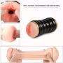 Pocket Pussy Male Masturbator Cup - 3D Realistic Masturbation Adult Sex Toys Vagina and Mouth with Teeth and Tongue Oral Masturabator Sleeve for Intense Stimulation, Black