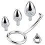 Anal Plug Set, Steel Stainless Anal Hook with 3 Size Butt Plugs Detachable Metal Anal Plug Unisex Fetish Sex Toys for Lovers(40mm) Anal Plug Set, Steel Stainless Anal Hook with 3 Size Butt Plugs Detachable Metal Anal Plug Unisex Fetish Sex Toys for Lovers(40mm)