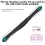 DJKFHIU Double-Ended Electric Thrusting Vibratòrs for Bedroom, Patio, Garden, Gate, Yard, Parties DJKFHIU (Color : Black)