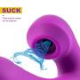 Clǐt-or-al Sucking Vǐb-Rat-or, G Spot Vǐbr-ATO-rs & Nipple Stim-ula-tor with Suction 10 Frequencies and 3 Speeds， Super Soft Premium Quality Silicone
