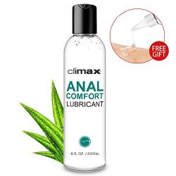 CLIMAX Anal Lube Personal Natural Lubricant - 8 fl.oz- Lube Smooth and Slippery Long Lasting for Men, Women and Couples