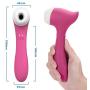 Clitoral Sucking Vibrator with 8 Vibrations & 5 Suctions-Clitoral Vibrators Nipples Suction Stimulator- Quiet Waterproof Rechargeable Sex Toys for Women Couples(Pink)