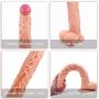 NaNIU Massaging Stick Huge Big Strap On Flexible Medical-Grade Silicone Stick Extra Long Lifelike Massager
