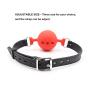 Lesik Silicone Breathable Ball Gag for Adult Bondage Restraints Sex Play (Red+Black, 1.5in Ball)