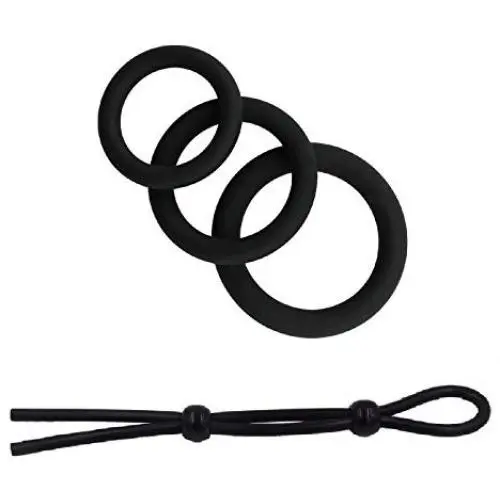 FeiGu 3 Silicone Cockring Set + 1 Adjustable Penis Tie Ball Ring for Men Erection Enhancing Male Adult Sex Toy FeiGu 3 Silicone Cockring Set + 1 Adjustable Penis Tie Ball Ring for Men Erection Enhancing Male Adult Sex Toy