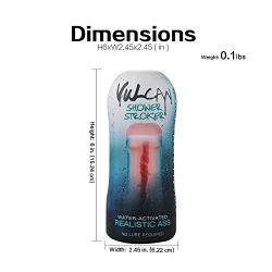 CyberSkin H2O Vulcan Shower Stroker Realistic Ass Male Masturbator Cup Sex Toy, 0.1 Pound