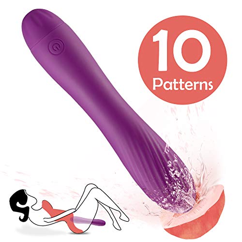 Classic Vibrator for Beginners, Fondlove Mini Vibrators with 10 Powerful Modes Waterproof G-spot Vibrator Clitoris Stimulator Rechargeable Dildos Bendable Adult Sex Toys for Women and Couple