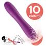 Classic Vibrator for Beginners, Fondlove Mini Vibrators with 10 Powerful Modes Waterproof G-spot Vibrator Clitoris Stimulator Rechargeable Dildos Bendable Adult Sex Toys for Women and Couple