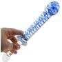 Wowlife New Designed Glass Dildo Dilddo for Women Crystal Masturbator Glass Love Design Glass Rainbow Nubby G-spot Stimulator Anal Penis Dildos Lover/Couple