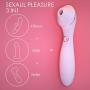 LQG Clitoral Sucking Vibrator, G Spot Clit Dildo for Women with Suction & Vibration, Waterproof Clitoral Massager Nipple Stimulator Toys, Quiet Rechargeable