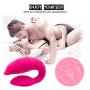 XSEXO Wireless Remote Control Rechargeable Mini Finger Massager with Strong Patterns Handsfree USB Waterproof Massager Wand (U Shape)