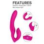 DDapen Dual Motor Rechargeable 10 Speeds V-ágǐná Strapless Strápǒn Vǐbrádǒr Double Vǐbráting Lěsbǐán Remote Control Massager