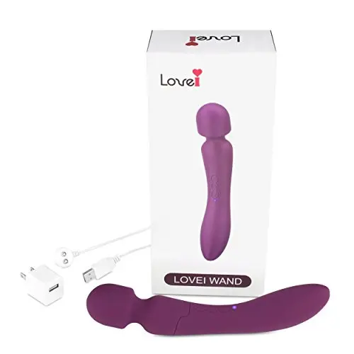 LoveI Dual Motor Wand - Waterproof Rechargeable Dildo Vibrator Adult Sex Toys for Women Massager with 3 Speed Options and 7 pulsating Patterns - Clitoris Stimulator Personal Electric Massagers