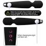 Mini Wand Massager, Fovel Wireless Cordless Portable Small Size Handheld Powerful Massage for Back Neck Shoulder 5 Vibrations & 5 Intensities Silent Waterproof USB Chargeable,Black Engin