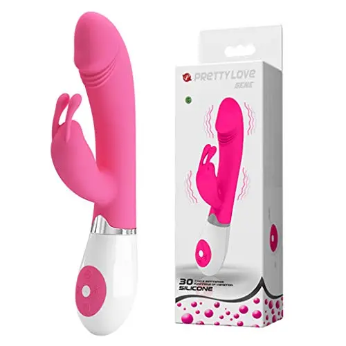 JINZHI Rabbit Massage Sticks~Adjustable 30 Frequency~Life Waterproof~Whispering Quiet~Power by 2AAA
