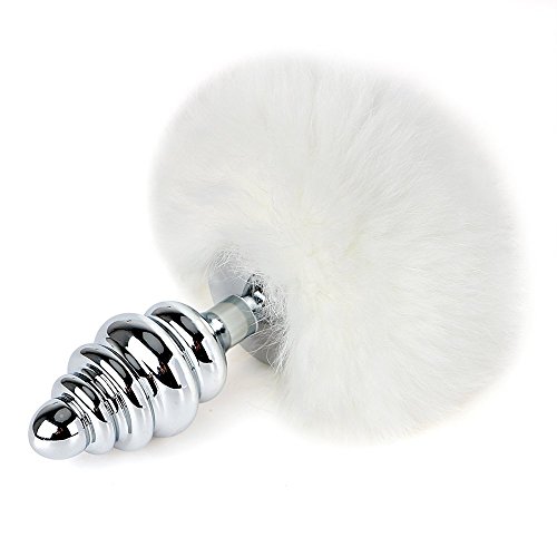 Female Male M-āsturbátiǒn Metal B-UTT Plug A-nál Plug Bead Rabbit Tail Toy for Women Men Gay Stainless Steel