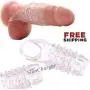SlimCharger Ribbed Enlarger Enhancer Sleeve with Ball Ring Toy for Men