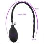 DSstyles Body-Safe Silicone Urethra Balloon Pump with Quick Release Valve Stretch Anal Sex Toys Inflatable Butt Plug Black