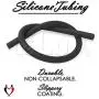 LeLuv Black Maxi Penis Pump Premium Silicone Hose Kit 9 inch Length x 2.50 inch Diameter Cylinder