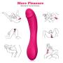 G Spot Vibrator Clitoris Stimulator, Waterproof Beginner Clit Vagina Stimulation Vibrators Powerful Adult Sex Toy Rechargeable Dildo for Couples Women Vibe Orgasm (Rose Red)
