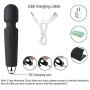 Mini Wand Massager, Handheld Massager for Your Face, Shoulder, Neck, Arms, Legs and Abdomen, Perfect for Muscle Aches and Personal Sports Recovery, Battery Powered, Black