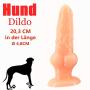 FST Silicon Animal Big Dildo Suction Animal Penis 8 Inch Dog Dildo for Anal Sex Vaginal Stimulator Realistic Dildo Novelties Sex Toy (Beige)