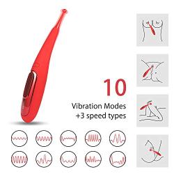 LOVEY ANGEL G-Spot Vibrators, Clitoris Nipple Anal Vagina Stimulation Vibrator with 10 Vibrations 10M Remote Control, Adult Sex Toys with 3 Modes Speed for Women Men Couples Play (red-1)